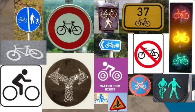 自行车signs_collage